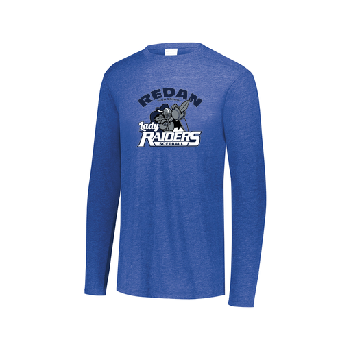 [FTLCUBRY-AXS-LOGO1] Decker Men's Tri-Blend T-Shirt - Long Sleeve (Adult XS, Royal, Logo 1)