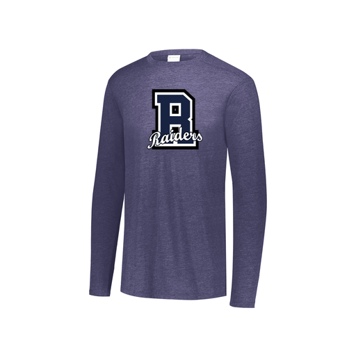 [FTLCUBNV-YS-LOGO2] Decker Youth Tri-Blend T-Shirt - Long Sleeve (Youth S, Navy, Logo 2)