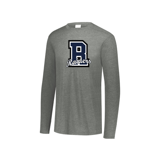 [FTLCUBGY-YS-LOGO2] Decker Youth Tri-Blend T-Shirt - Long Sleeve (Youth S, Gray, Logo 2)